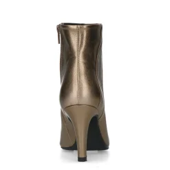 Gouden Leren Enkellaarsjes Met Naaldhak^Sacha Hot