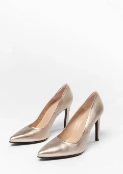 Gouden Leren Pumps^Sacha Hot