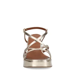 Gouden Leren Sandalen Met Hak^Sacha Best Sale