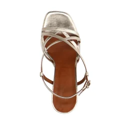 Gouden Leren Sandalen Met Hak^Sacha Best Sale