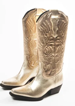 Gouden Metallic Cowboylaarzen^Sacha Cheap