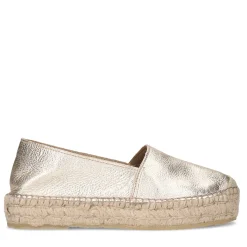 Gouden Metallic Leren Espadrilles^Sacha Cheap