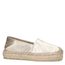 Gouden Metallic Leren Espadrilles^Sacha Cheap