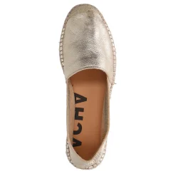 Gouden Metallic Leren Espadrilles^Sacha Cheap