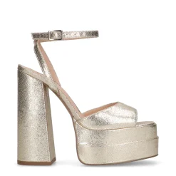 Gouden Platform Pumps Met Plateau Hak^Sacha Sale