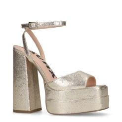 Gouden Platform Pumps Met Plateau Hak^Sacha Sale