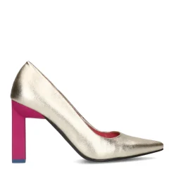 Gouden Pumps Met Roze Hak^Sacha Sale