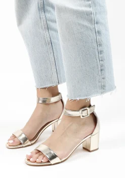 Gouden Sandalen Met Hak^Sacha Fashion