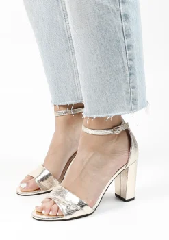 Gouden Sandalen Met Hoge Hak^Sacha Fashion