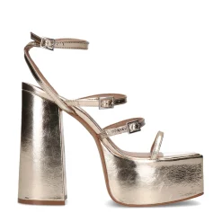 Gouden Sandalen Met Plateau Hak^Sacha Best