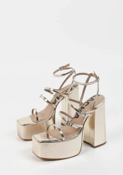 Gouden Sandalen Met Plateau Hak^Sacha Best