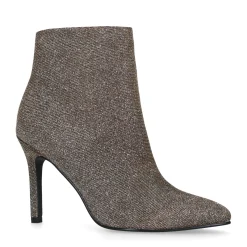 Gouden Shiny Enkellaarsjes Met Hak^Sacha Sale