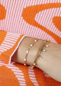 Goudkleurige Dubbele Armband Met Kraaltjes^Sacha Hot