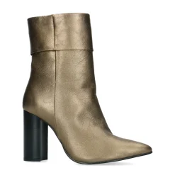 Goudkleurige Enkellaarsjes Met Hak^Sacha Best Sale