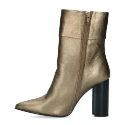 Goudkleurige Enkellaarsjes Met Hak^Sacha Best Sale