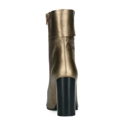 Goudkleurige Enkellaarsjes Met Hak^Sacha Best Sale