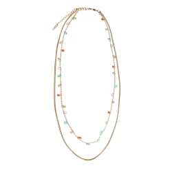 Goudkleurige Gelaagde Ketting Met Kralen^Sacha Sale