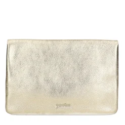 Goudkleurige Leren Crossbody Bag^Sacha Shop