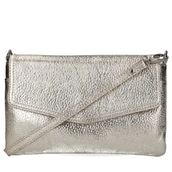 Goudkleurige Leren Schoudertas^Sacha Fashion