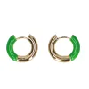 Goudkleurige Oorringen Met Groene Details^Sacha New