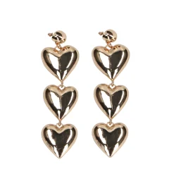 Goudkleurige Triple Hart Oorhangers^Sacha Discount