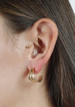 Goudkleurige Triple Oorringen^Sacha Fashion