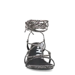 Grijze Sandalen Met Hak En Strikveters^Sacha Cheap