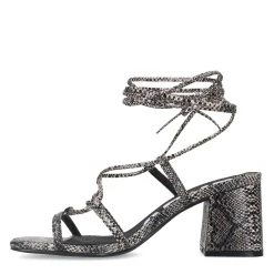 Grijze Sandalen Met Hak En Strikveters^Sacha Cheap