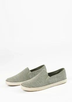 Groene Canvas Loafers Met Geweven Touwzool^Sacha Cheap