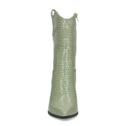 Groene Lage Croco Cowboylaarzen^Sacha Fashion