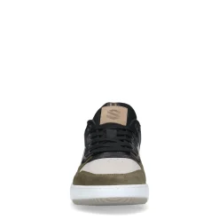 Groene Leren Sneakers Met Details^Sacha Shop