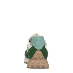 Groene Leren Sneakers Met Suede Details^Sacha New