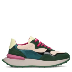 Groene Multicolor Sneakers^Sacha Fashion