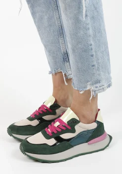 Groene Multicolor Sneakers^Sacha Fashion