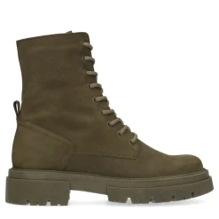 Groene Nubuck Veterlaarzen^Sacha Shop