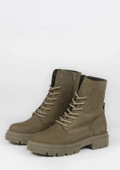 Groene Nubuck Veterlaarzen^Sacha Shop