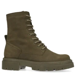 Groene Nubuck Veterlaarzen^Sacha Shop