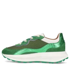 Groene Sneakers Met Metallic Details^Sacha Fashion