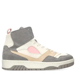 Halfhoge Grijze Sneakers Met Off White Details^Sacha Shop