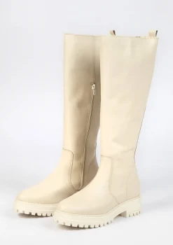 Hoge Latte Leren Laarzen^Sacha Outlet