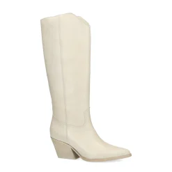 Hoge Off White Leren Cowboylaarzen^Sacha Online