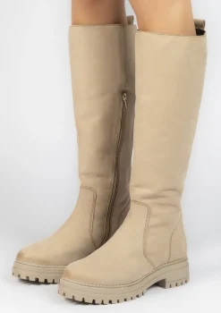 Hoge Taupe Nubuck Laarzen^Sacha Hot