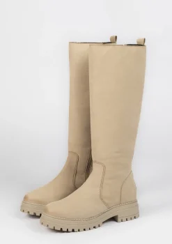 Hoge Taupe Nubuck Laarzen^Sacha Hot