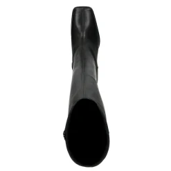 Hoge Zwarte Leren Laarzen Met Blokhak^Sacha Hot