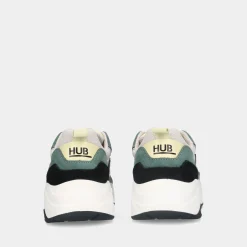 Hub Glide S43 Light Beige/White/Leaf Green Dames Sneakers^Sacha Cheap