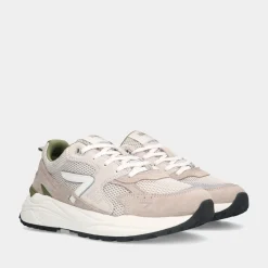 Hub Grid-M S48 Light Beige/Off White/Moss Green Heren Sneakers^Sacha New