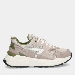 Hub Grid-W S48 Light Beige/Off White/Moss Green Dames Sneakers^Sacha Flash Sale