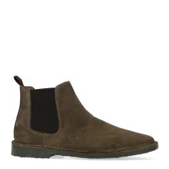 Khaki Suede Chelsea Boots^Sacha Online