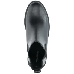 Korte Zwarte Leren Chelsea Boots^Sacha Shop