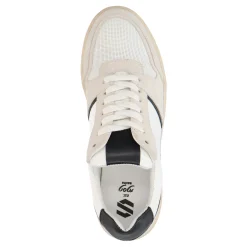 Lage Witte Leren Sneakers Met Bruine Zool^Sacha Outlet